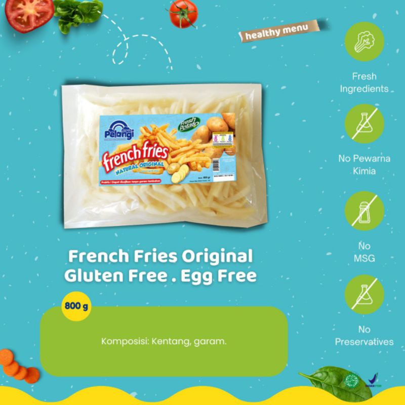 

French fries / kentang/NON msg / non pengawet/ pelangi anak sehat