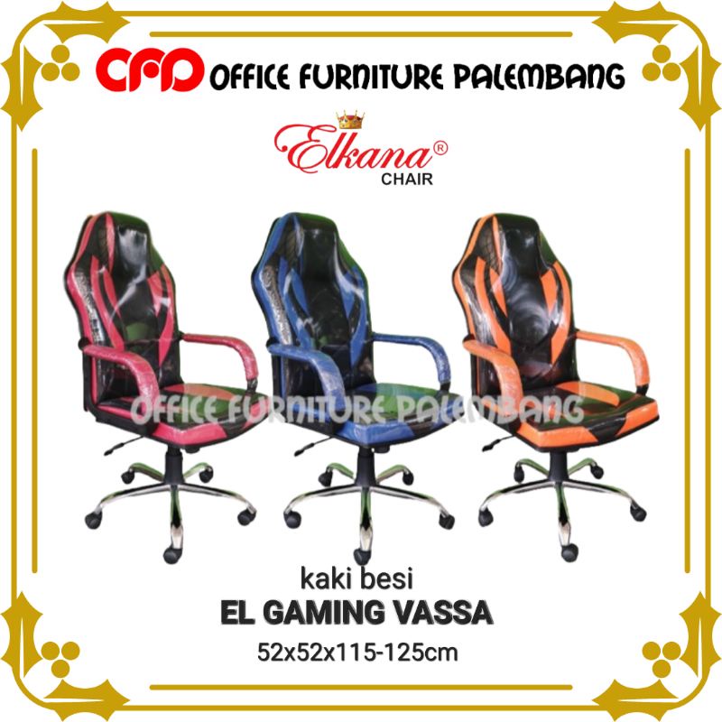 kursi gaming kaki besi elkana vassa kursi gamer kursi putar kursi kerja
