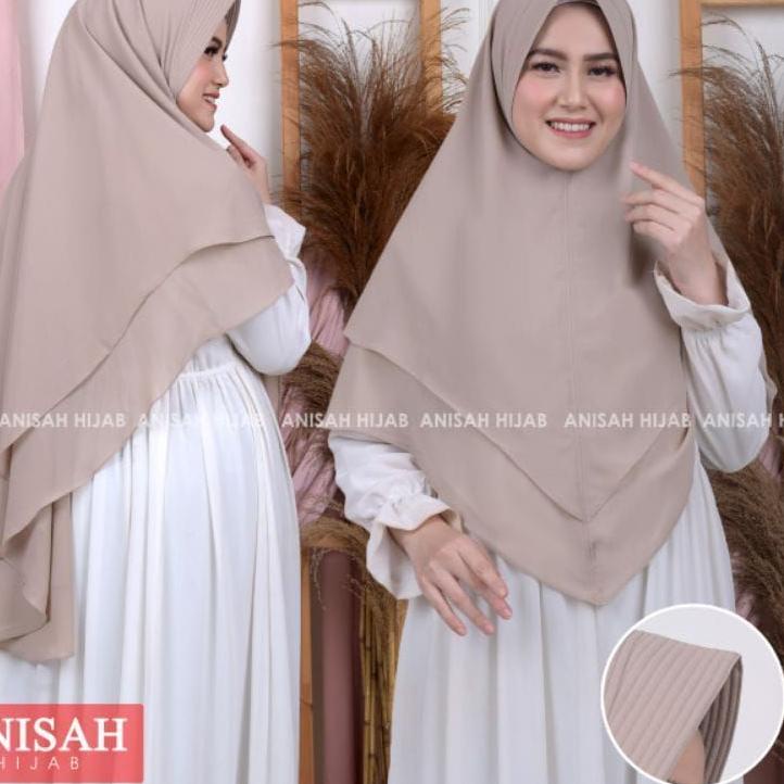 ☛ KHIMAR CERUTY BABY DOLL DUA LAYER POLOS { SIZE L} ASLI REAL PIC BY AHFI HIJAB ✮