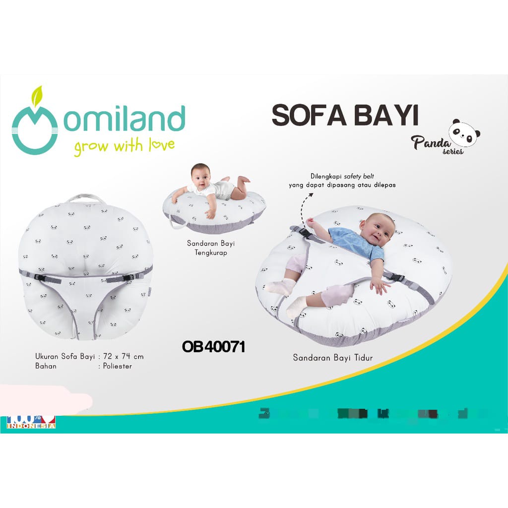 Omiland / Flower Sofa Bayi Multi Fungsi Ada Gesper Safety Perlengkapan Bayi Baru Lahir Newborn Kasur Bayi