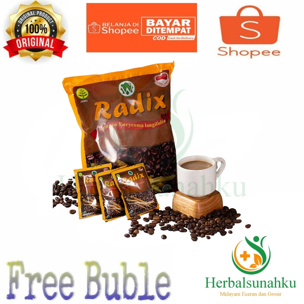 

Kopi Radix Wahida Indonesia I Kopi Herbal Radix BPOM Indonesia Kemasan Isi 30 Sachet