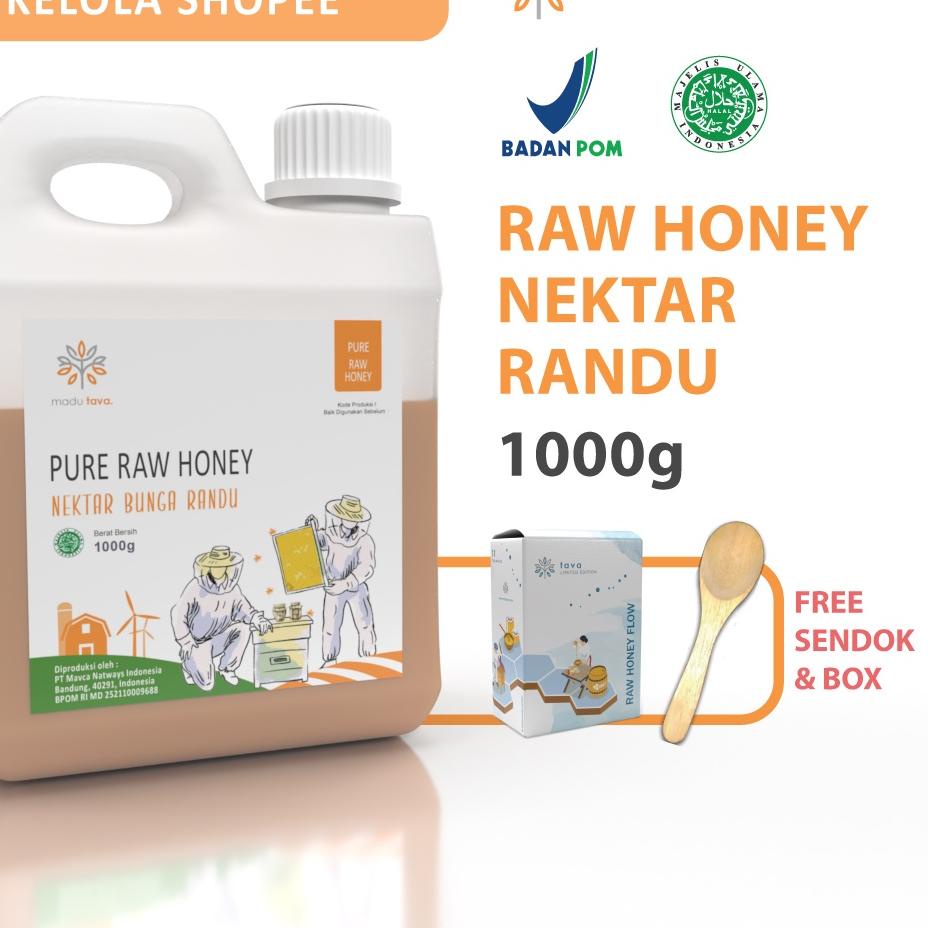 

☋ Asli Murni 1kg Tava Grade A Nektar Randu 100% Alami Pure Natural Raw Honey ۞