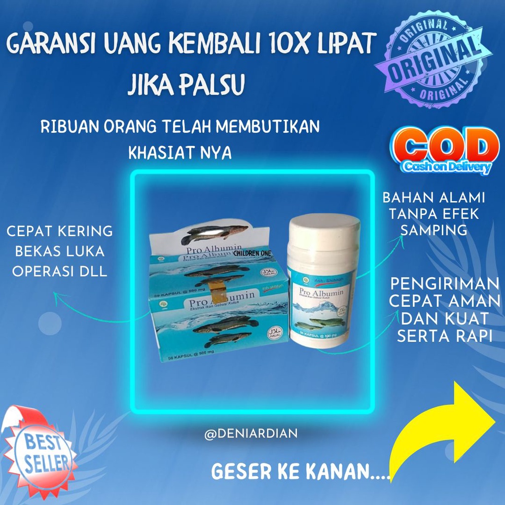 (BAYAR DI TEMPAT) kapsul gabus kapsul ikan gabus pasca operasi pro albumin kapsul gabus original kap