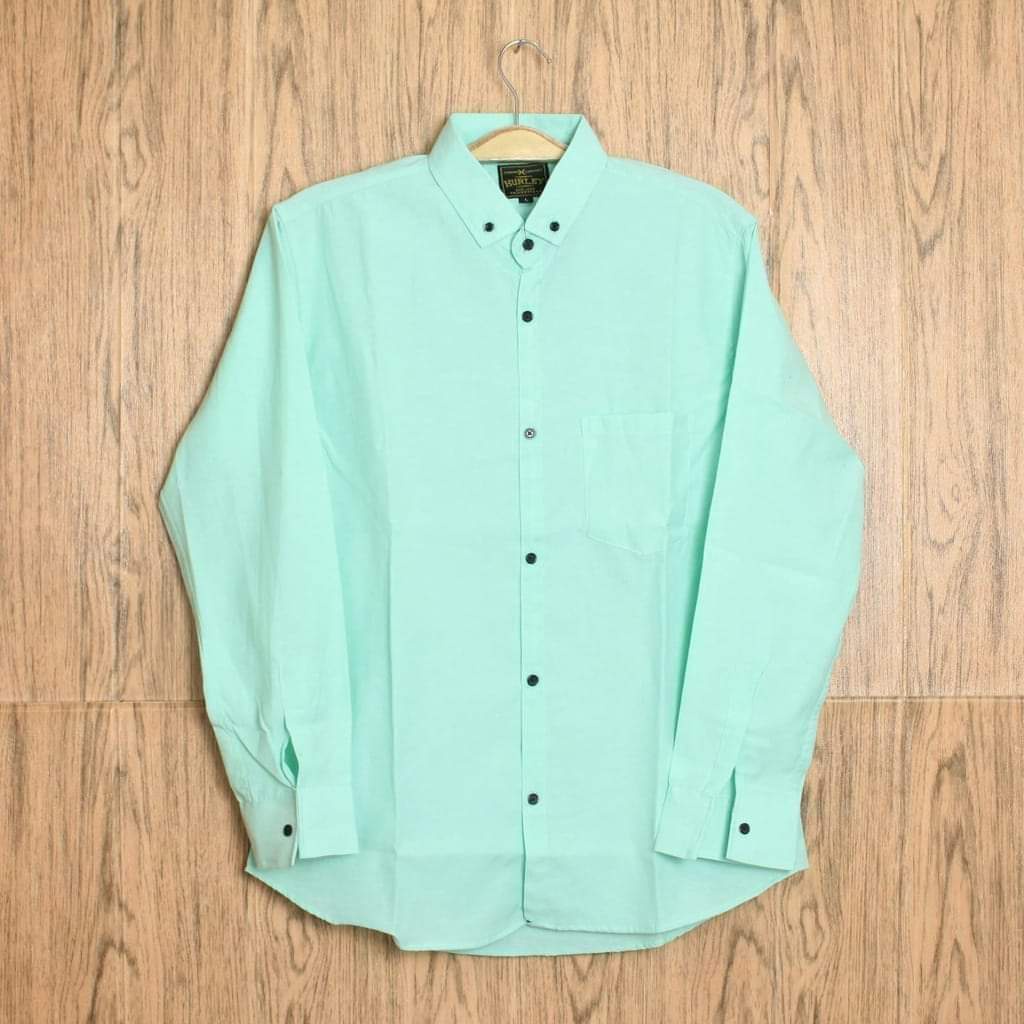 kemeja cowok polos pria lengan panjang slimfit hem pria kantor hitam navy putih maron army