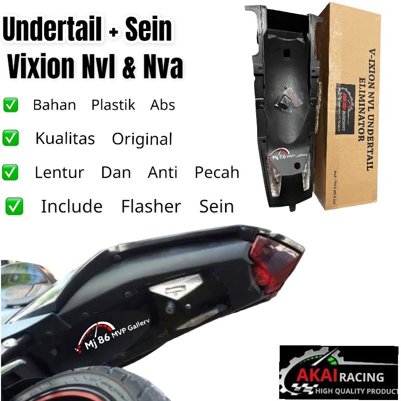 Undertail Selancar Vixion Nvl Dan Nva Akai Racing Berkualitas Original K.D