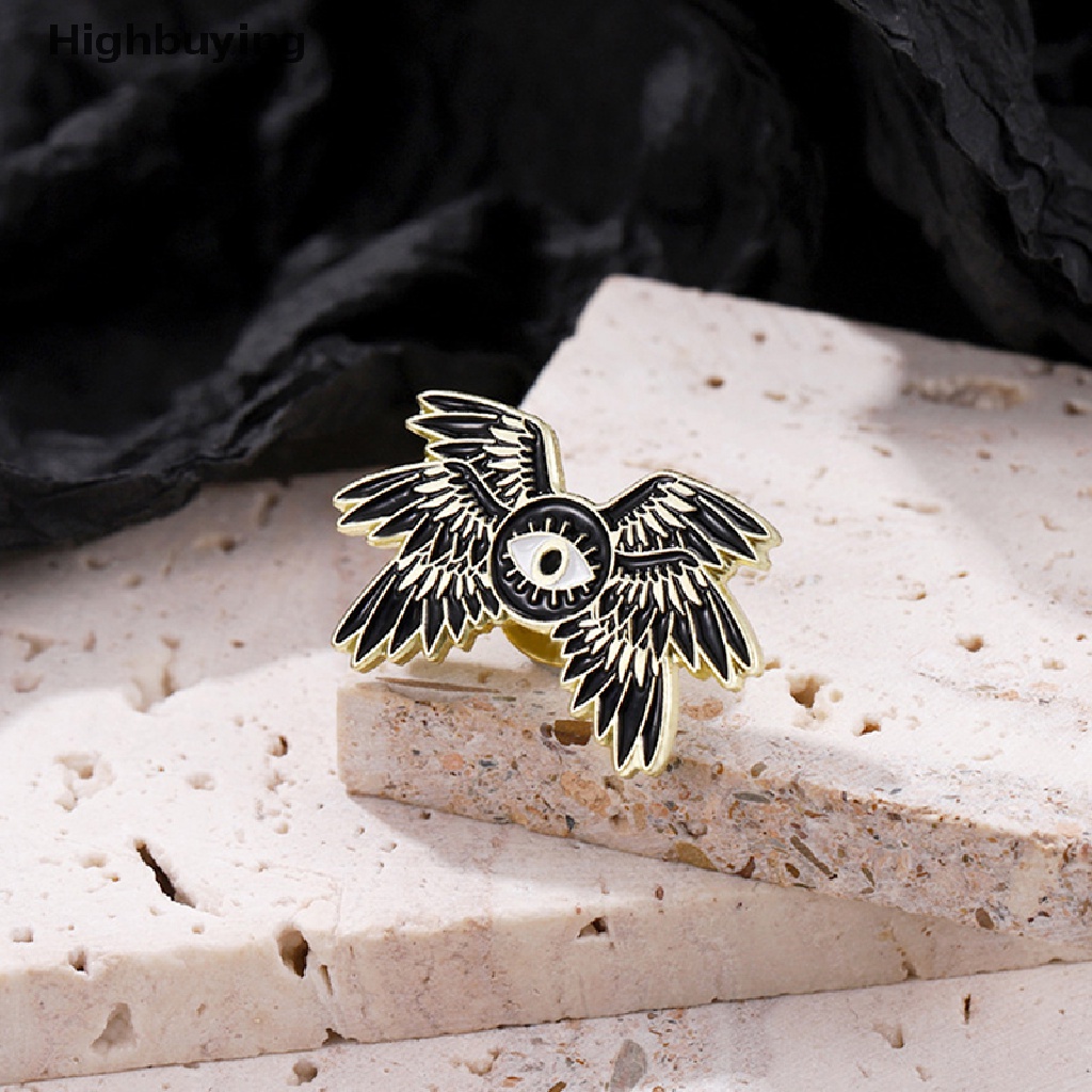 Hbid Mata Horus Seraph Sayap Enamel Lencana Bros DIY Ransel Kerah Lapel Pin Pesta Perhiasan Aksesoris Glory