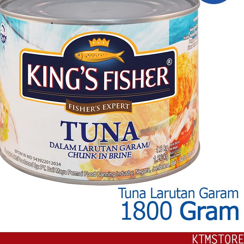 

✫ King's Fisher Tuna dalam Air Garam 1800 g Tuna in Brine Daging Tuna Makanan Kaleng ✾