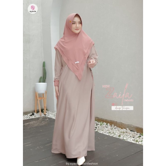 (ready) gamis set khimar zaila reborn baju lebaran