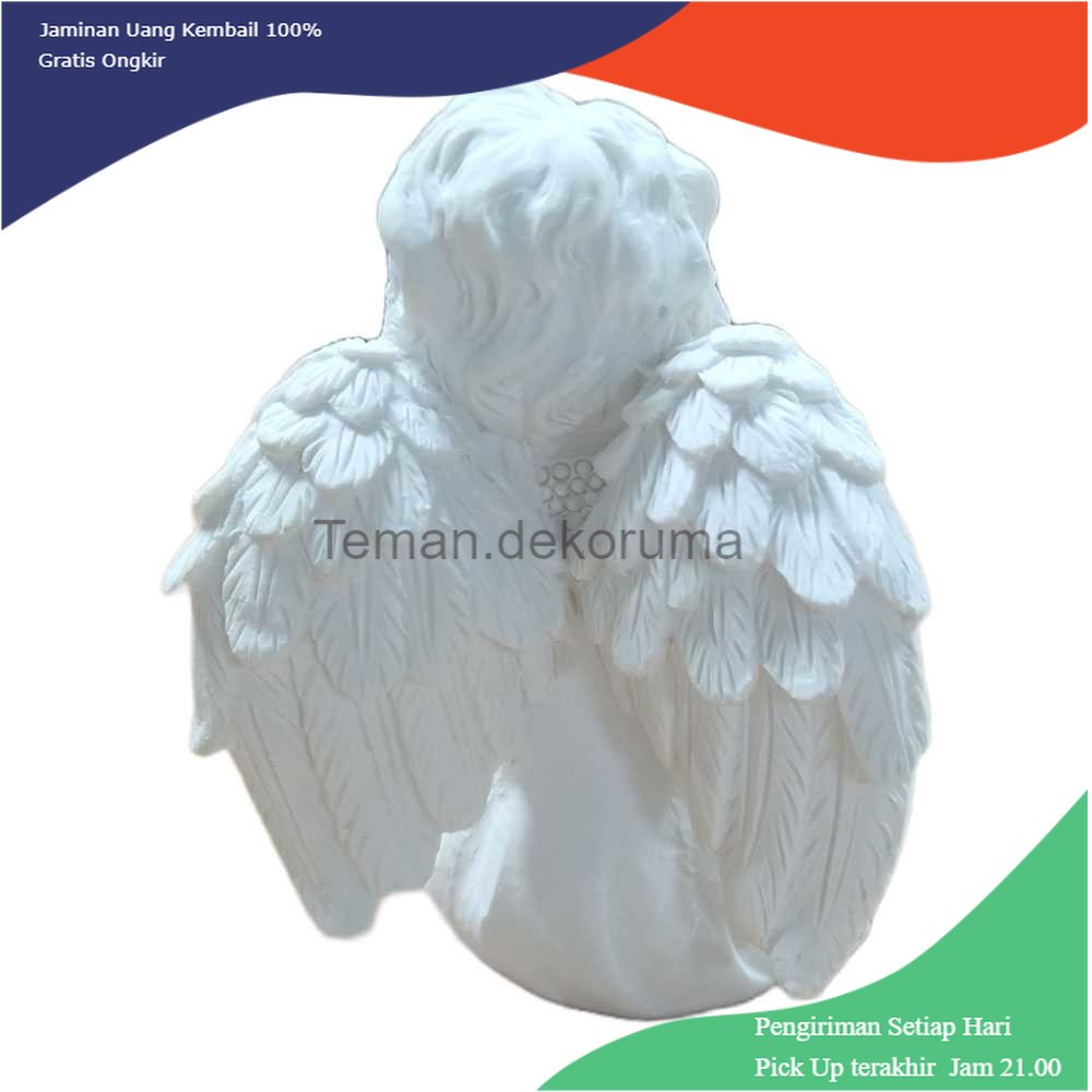 TD - DEK Lightup Patung Taman Malaikat Angel Shaped Decorative Garden Statue - LU01