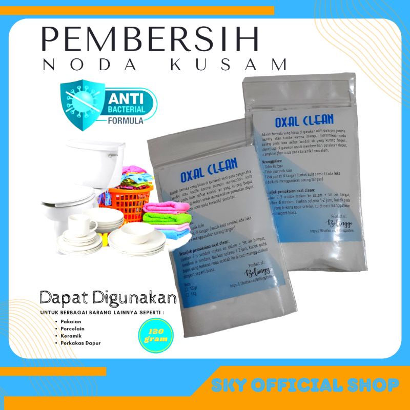 OXAL CLEAN 120gr | Formula Loundry | Penghilang Noda Kusam | Pembersih  Noda Baju | Serbuk Ajaib