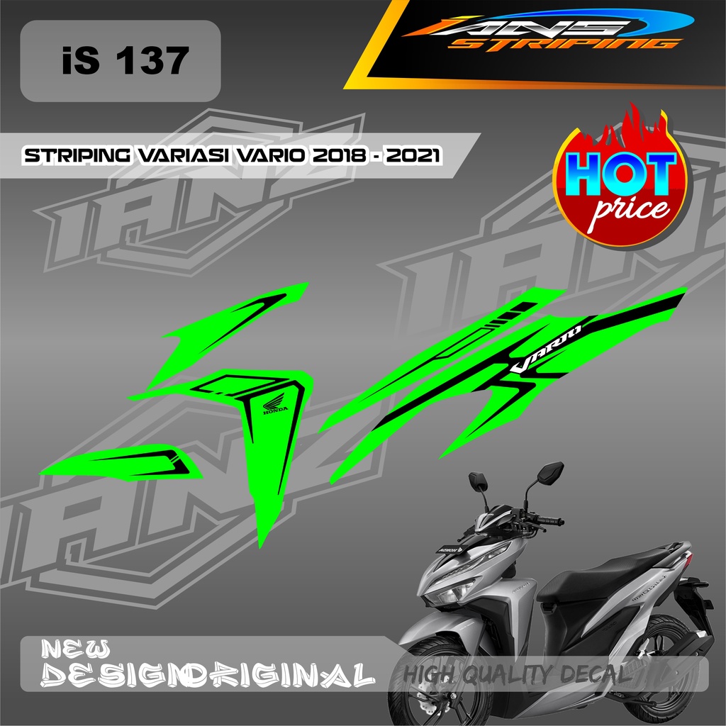 NEW STRIPING HONDA VARIO LED 125 / 150 NEW DECAL BERBAHAN HOLOGRAM / NON HOLOGRAM IS137