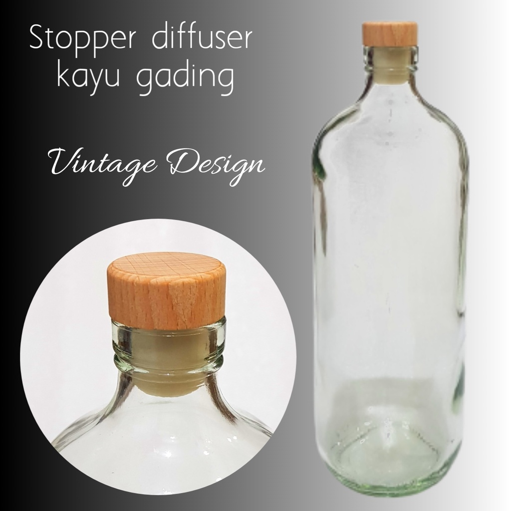 BOTOL KACA 1 LITER / BOTOL KOPI BOTOL MINUM KACA 1 LITER / BOTOL JAMU 1 LITER (VINTAGE) tmk