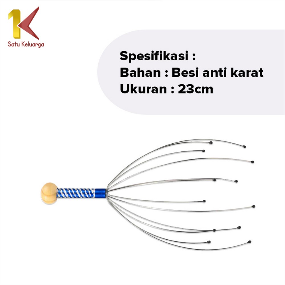 Satu Keluarga Peralat Pijat Kepala Terapi Kesehatan C636 Terapi Refleksi Kepala Massage Kesehatan Anti Sakit Kepala Pusing Portable-5