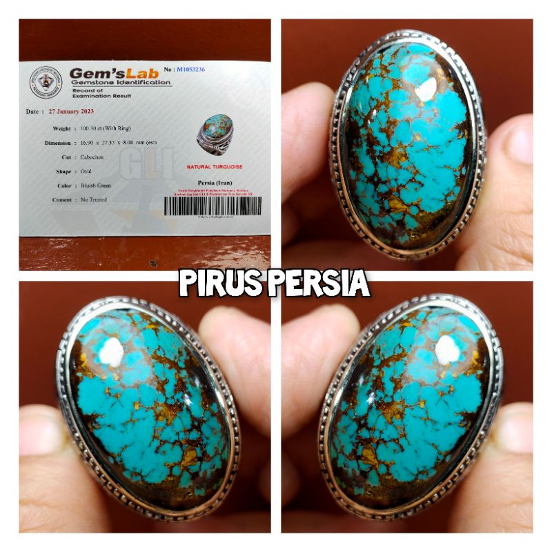 NATURAL BATU AKIK PIRUS PERSIA JUMBO