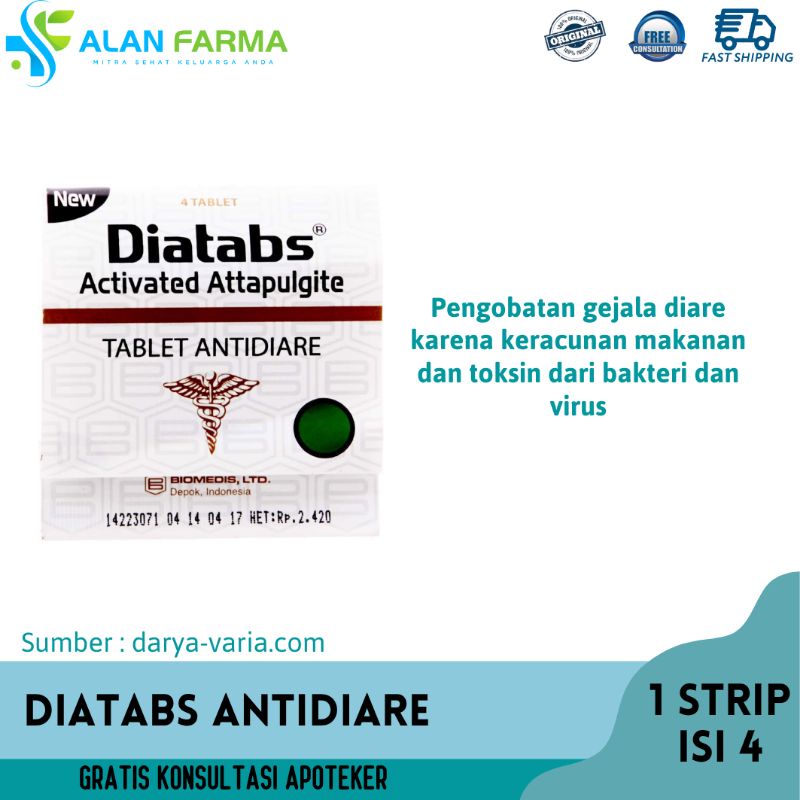 Diatabs | Diatab | Obat Diare | New Diatabs