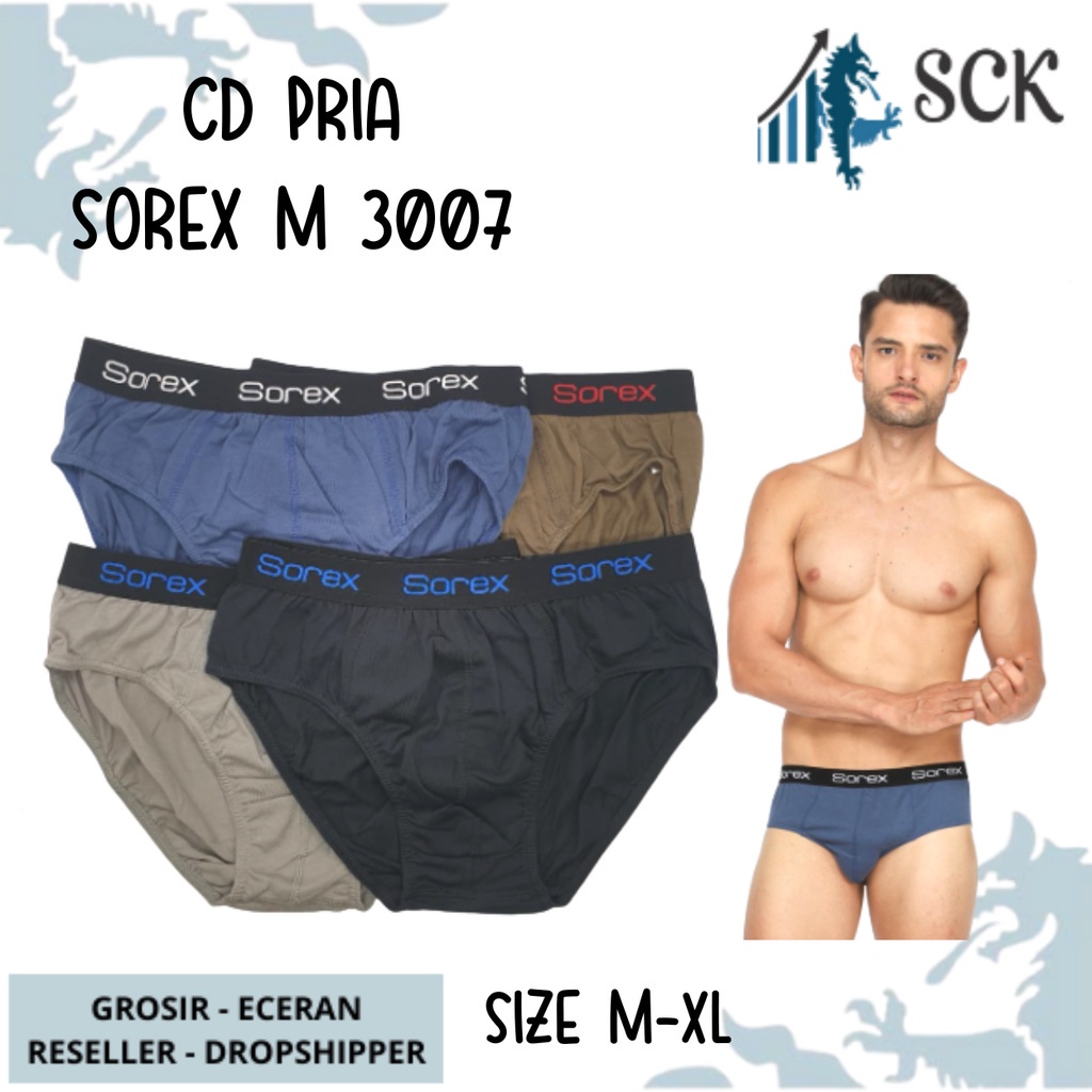 [ISI 3] CD Pria SOREX 3007 Karet Boxer / Boxer CD Cowok SOREX - sckmenwear GROSIR