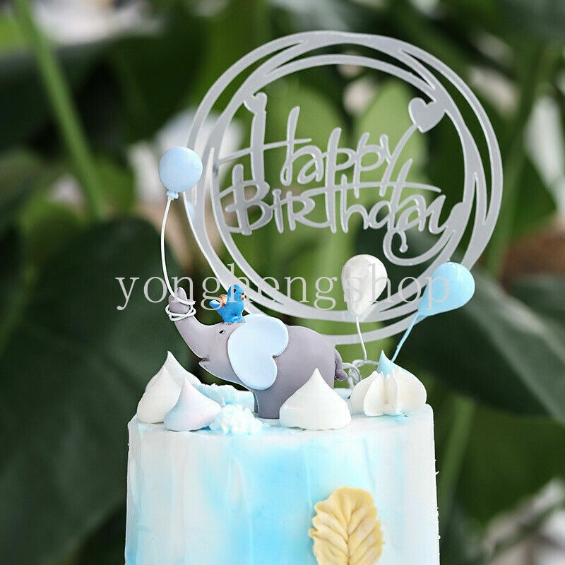 Topper Kue Bentuk Gajah Balon Untuk Dekorasi Pesta Ulang Tahun Pernikahan Baby Shower