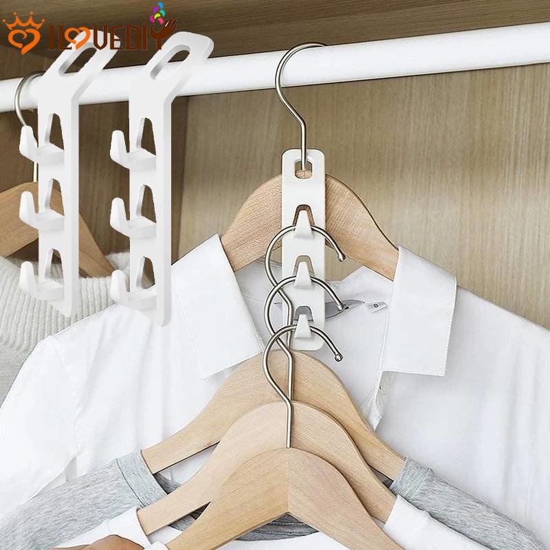 Lemari Multi Fungsi Multi-Layer Rak Baju Lemari Organizer Rak Penyimpanan Holder Sambungan Hook Lemari Rumah Hemat Ruang Gantungan Baju Antislip Gantungan Baju