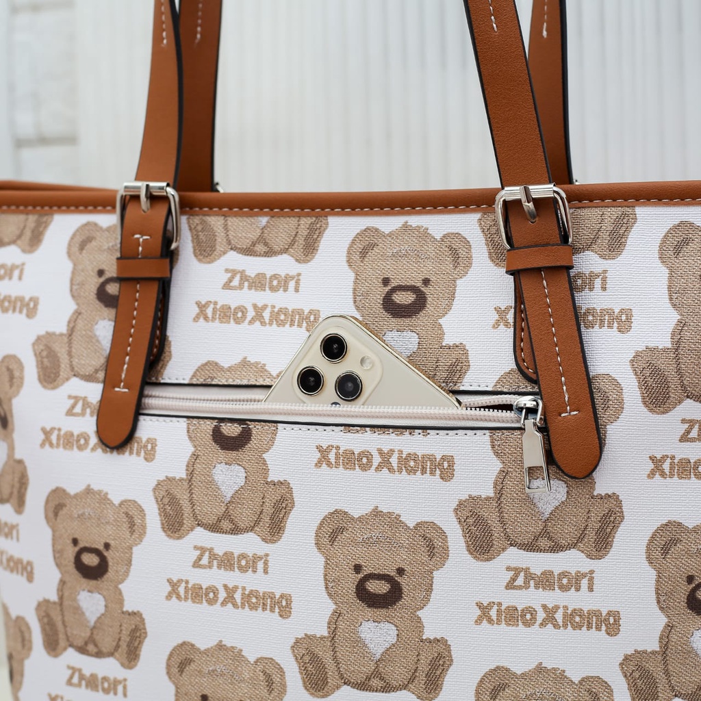 Tas Tote Bag Wanita Karakter TeddyBear Lucu Fashion Import #220