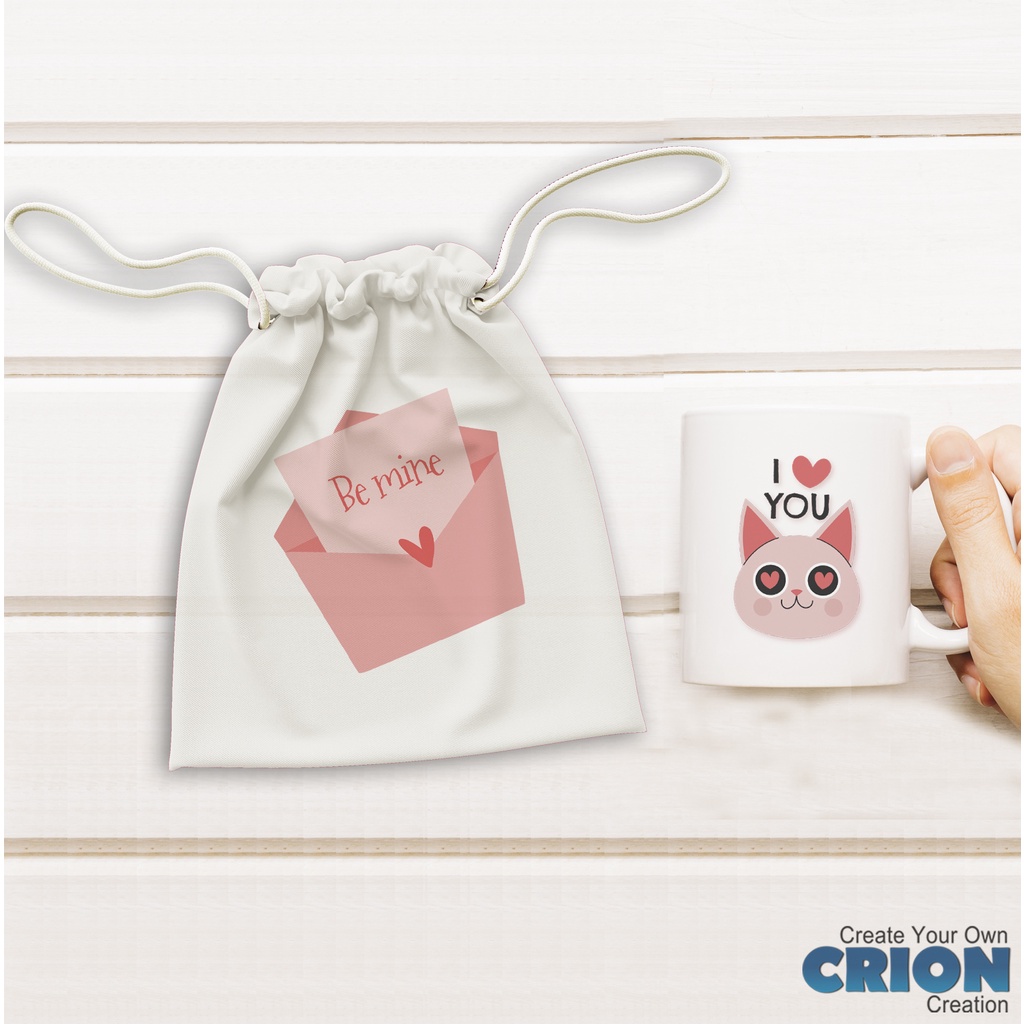 Mug Hampers Happy Valentine Day - Bisa Request Nama - By Crion