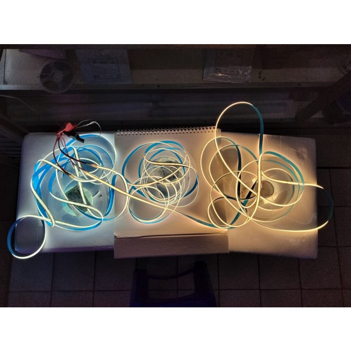 Strip led COB hoaled 12volt 5m / Lampu Led strip - warm white
