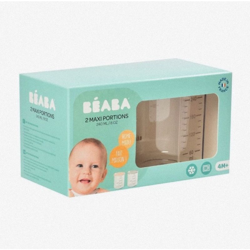 Beaba Set 2 Maxi Portion 240 ml - Wadah Makanan Bayi