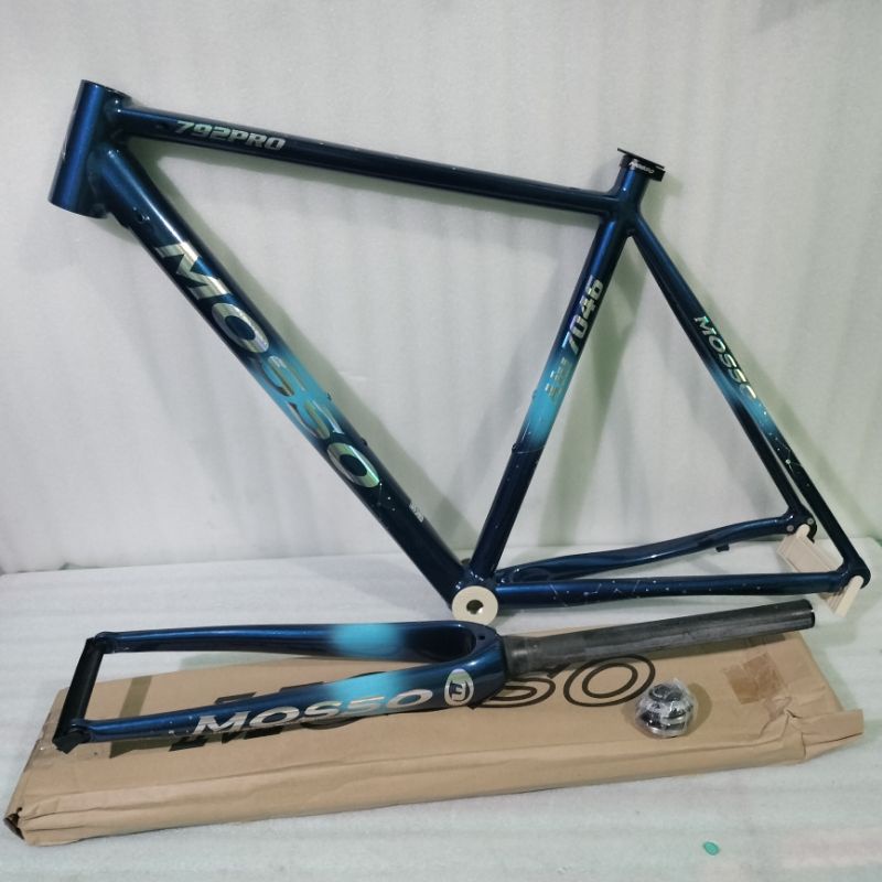 Frameset roadbike Mosso 792 Pro fork Carbon | Frame sepeda balap alloy super ringan