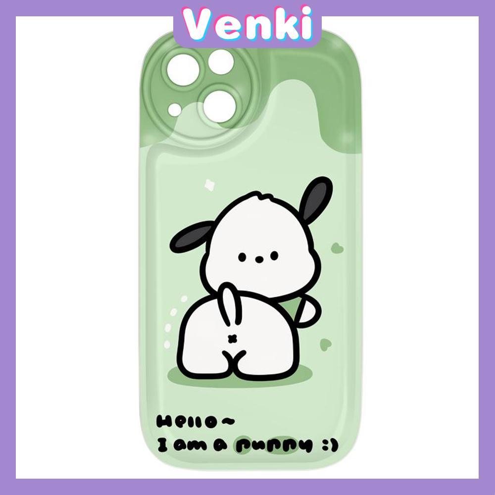 Case For iPhone 11 Soft TPU Air Cushion Case Glossy Cute Cartoon Puppy Airbag Shockproof Camera Protection Compatible for iPhone 14 13 12 11 Pro Max 7 8 Plus