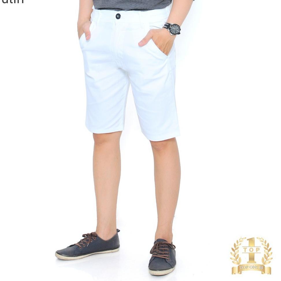 TERMURAH Topone88 celana pendek pria chino ( putih )