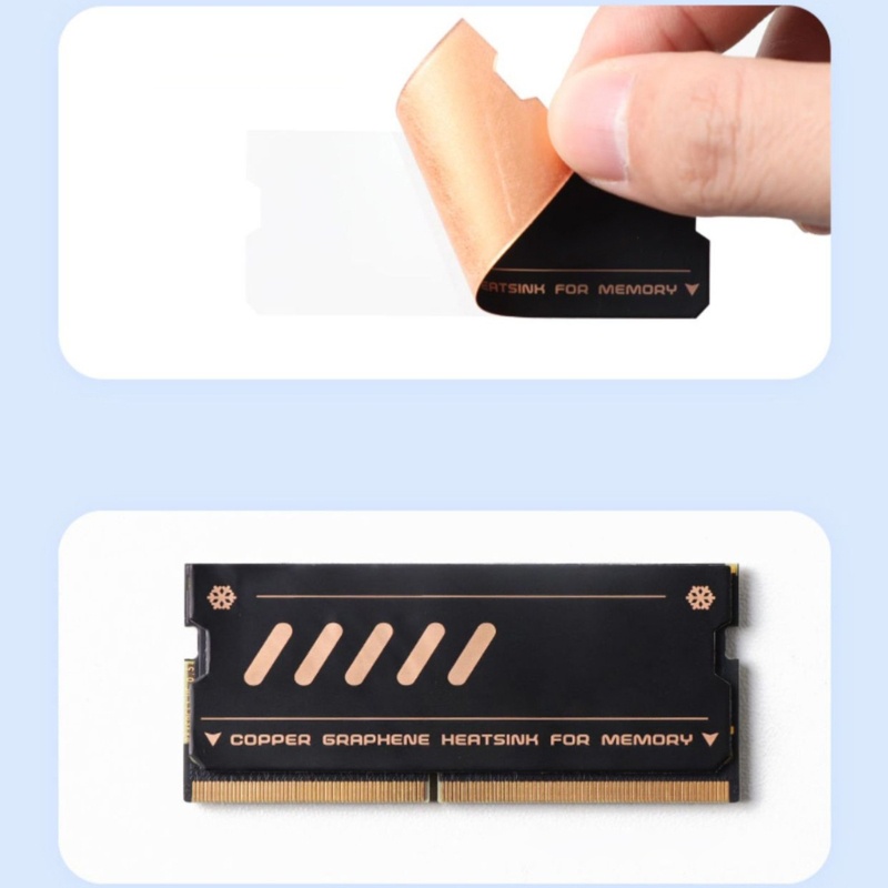 Bt Stiker Pendingin Heat Sink Heatsink Graphene Bahan Tembaga Untuk Laptop Untuk Memori DDR4/5