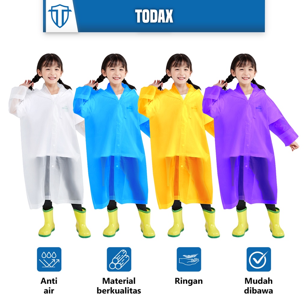 Mantel Hujan Setelan Anak Karakter Lucu Imut Jas Hujan Anak Jas hujan anak kecil eva murah kualitas bagus Jas Hujan Terusan Bahan EVA RAINCOAT Mantel Hujan Anak Dan Dewasa Semi Transparan Polos Murah Import Berkualitas