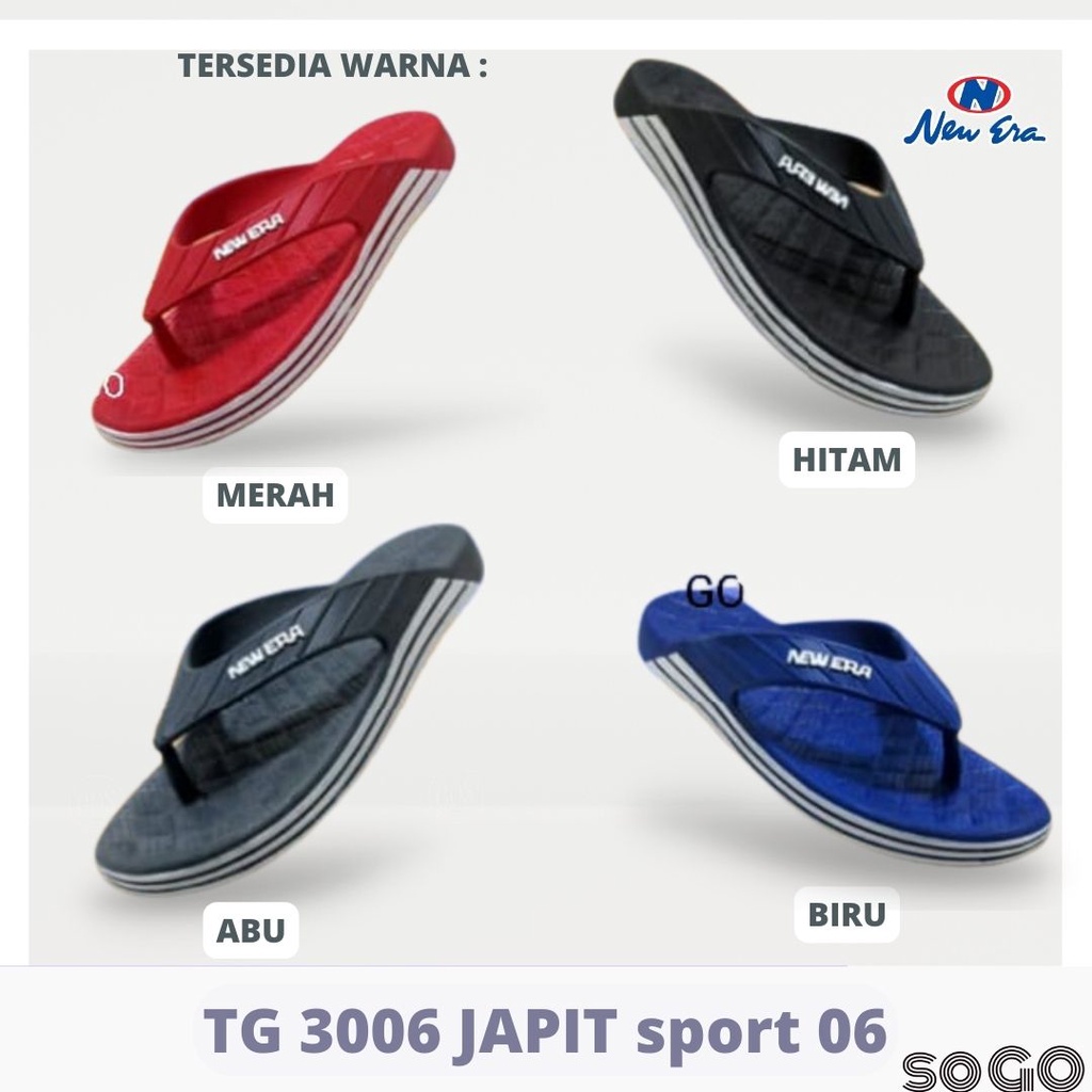 sogo New Era TG 3006 JAPIT sport 06 Sandal Japit Karet Anak Laki-Laki Sendal Pria Anti Slip Original