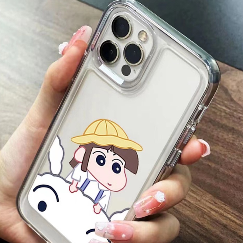 IPHONE Casing Ponsel Lembut Transparan Pasangan Lucu Kompatibel Untuk Iphone14 13 11 12 Pro XS Max XR X8 7 6S Plus Casing Shockproof Silikon TPU Cover