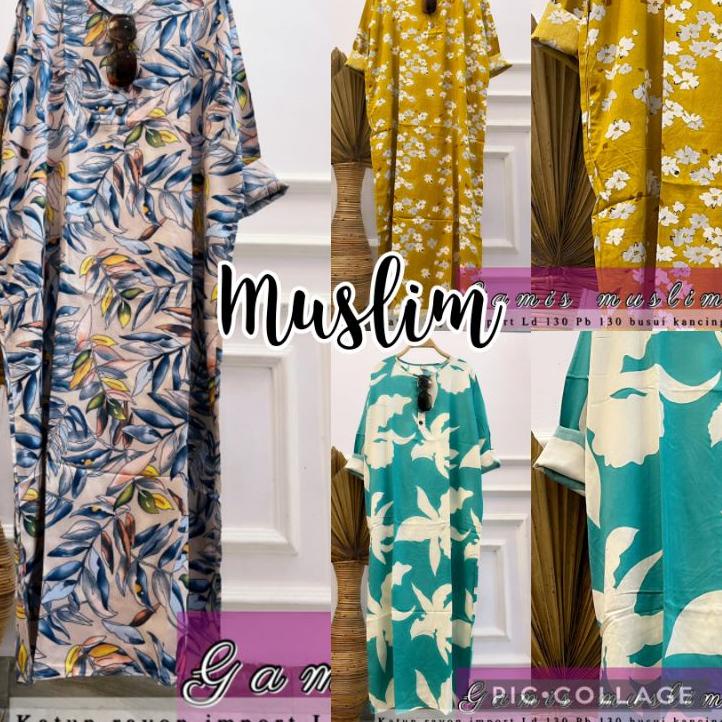 ♀ Daster Muslim lengan panjang Habel, J & L Panjang Semata Kaki ❇