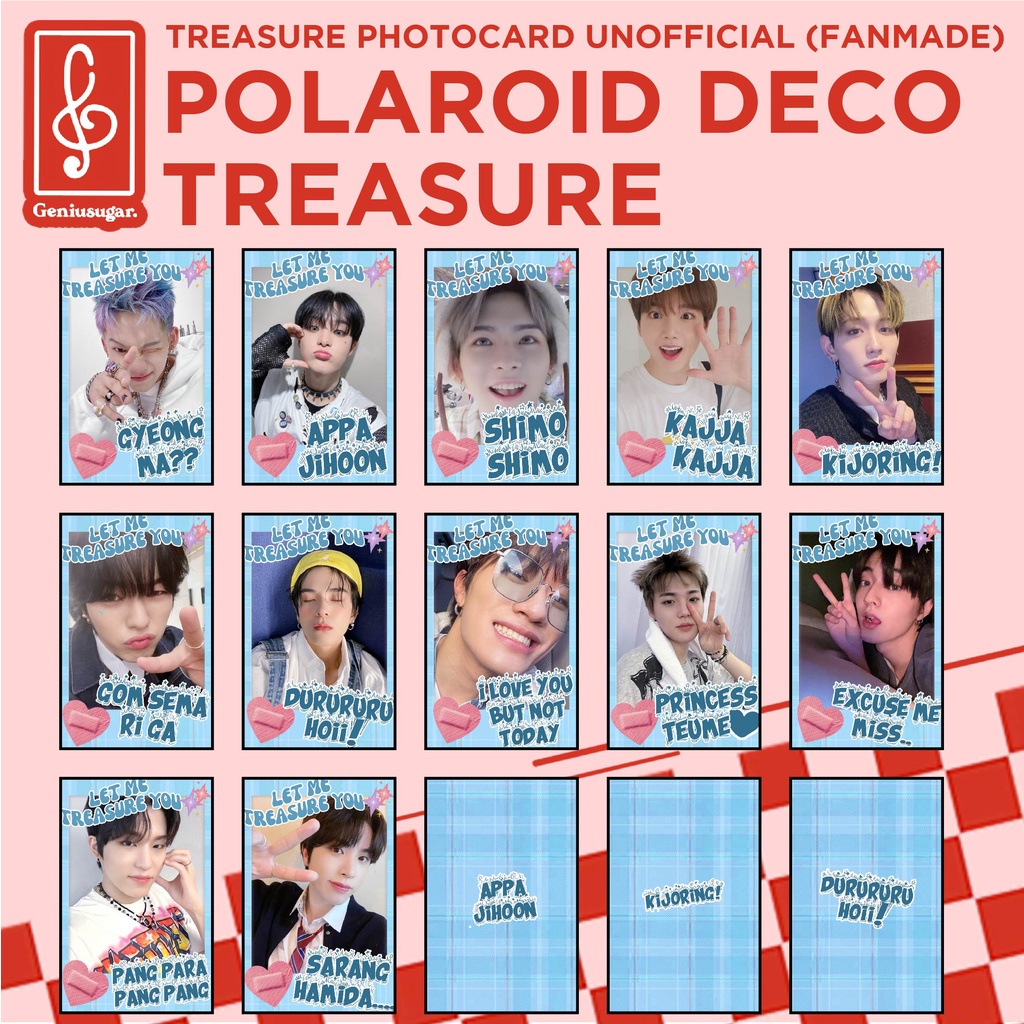 [FANMADE TREASURE] POLAROID DECO PHOTOCARD UNOFFICIAL