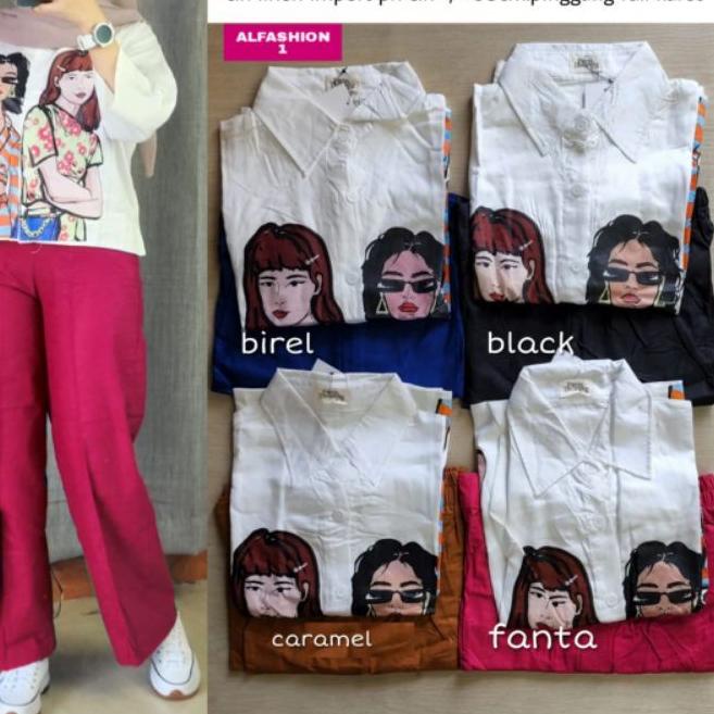 ✷ ANIME SET CROP CRINKLE SABLON LD 110 // SETELAN KEMEJA CRINKLE SABLON // SETELAN POLOS CRINKLE // 
