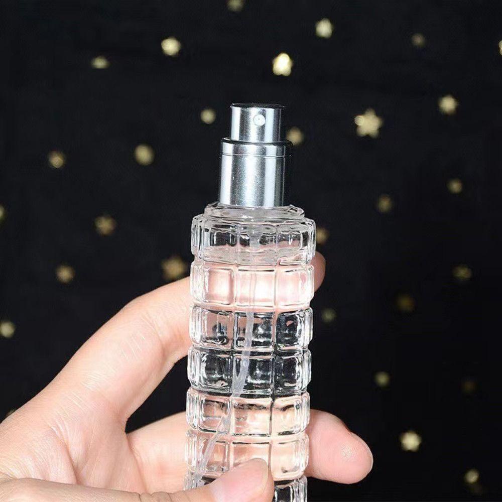 Botol Parfum Kaca Agustina Kosong Emas Perak Travel Portable Perfume Press Bottle Atomizer Mist Wadah Kosmetik