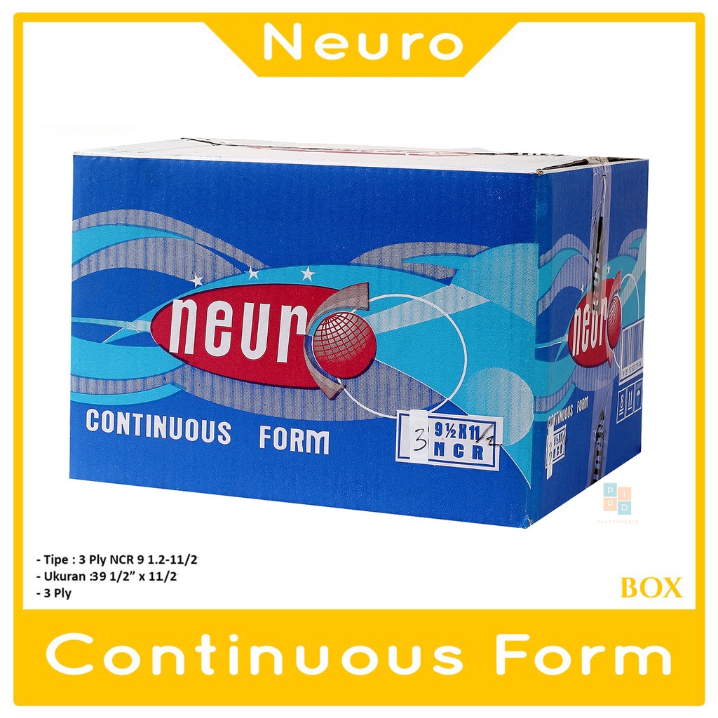 

NEURO - Continous Form 3 Ply 9 1/2 x 11/2 ( K3/2 ) Ncr - Box