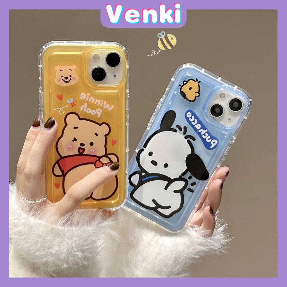 Case For iPhone 14 Pro Max Soft TPU Clear Jelly Airbag Case Cute Cartoon Animals Camera Protection Shockproof For iPhone 14 13 12 11 Plus Pro Max 7 Plus X XR