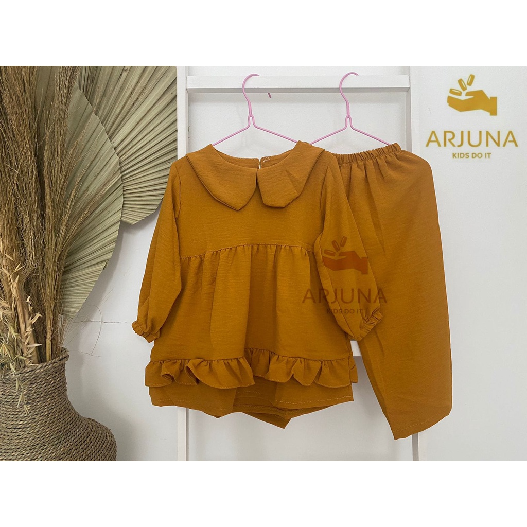 Setelan Crinkle Airflow anak perempuan / One set Crinkle Airflow / Setelan Anak Perempuan arjuna Kids azkia original