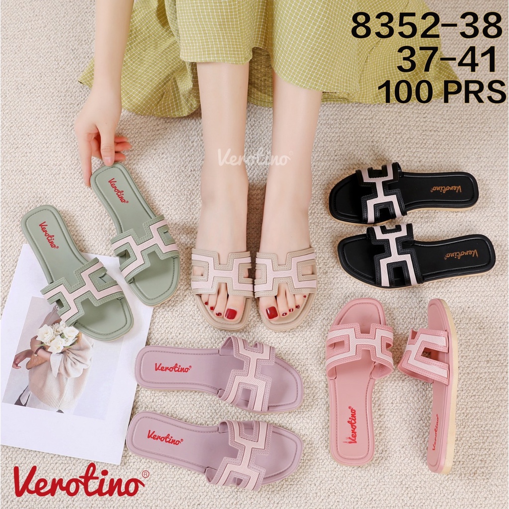 Sandal Wanita Merk Verotino Model Slip Kode A729 Bahan Karet - Sandal Teplek Karet