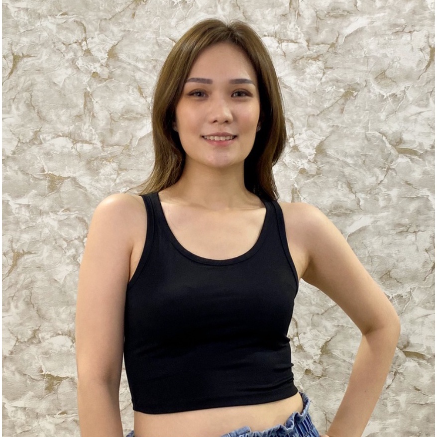 CAVALU Korean Crop Tank Top Basic Tee Crop Top 179