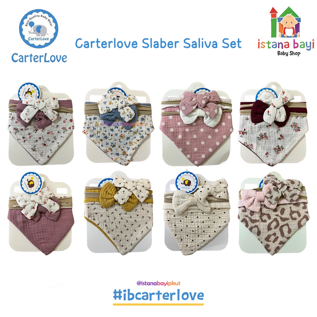 Carterlove Slaber 2in1 + Bandana Anak / Celemek Bayi