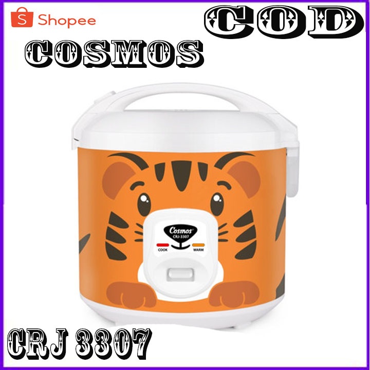 Cosmos Rice Cooker Penanak Nasi 1.8 Liter CRJ 3307 MOTIF KUCING MANTAP