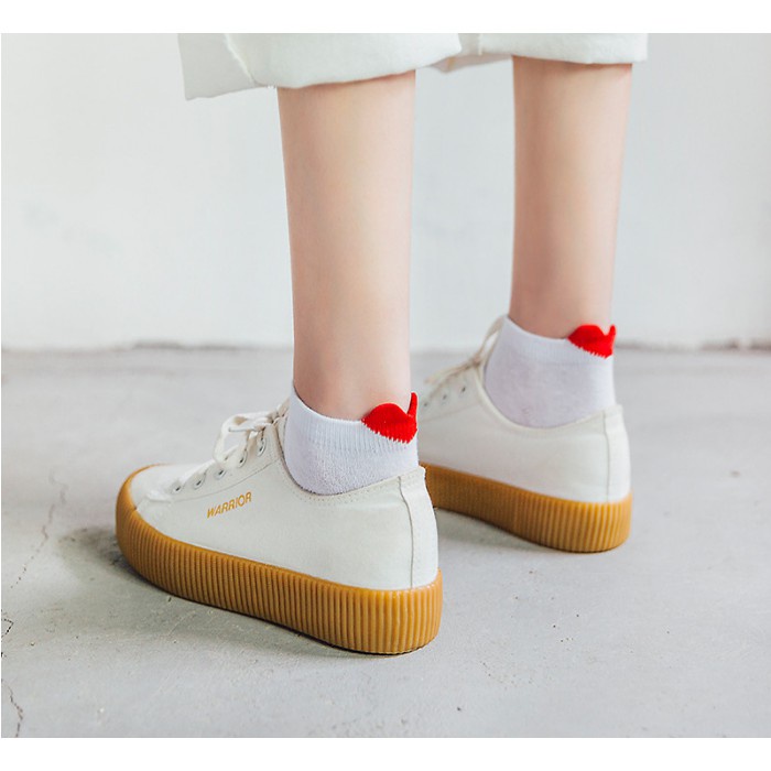 ⭐𝐈𝐇𝐒 𝟎𝟓𝟑 𝐋𝐚𝐦𝐩𝐮𝐧𝐠⭐️Kaos Kaki Fashion Wanita Motif Love Kaos Kaki Pendek Semata Ankle Socks