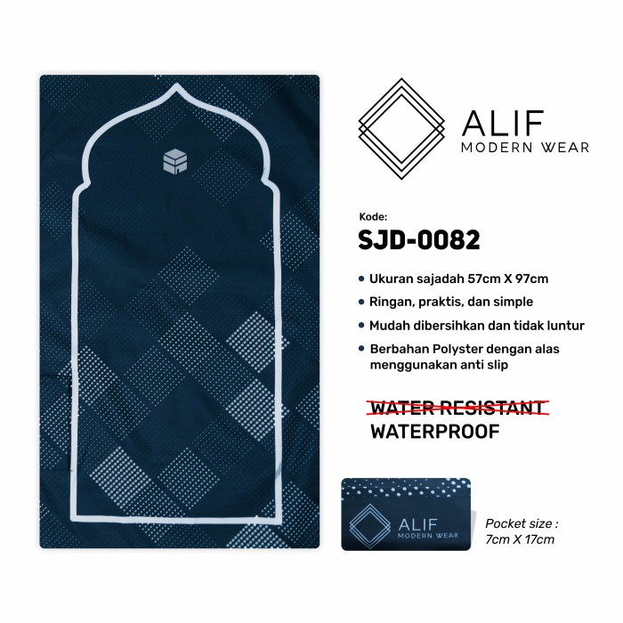 Sajadah Alif Sajadah Travel / Saku / Portable / Alif Modern Wear Sjd-0082