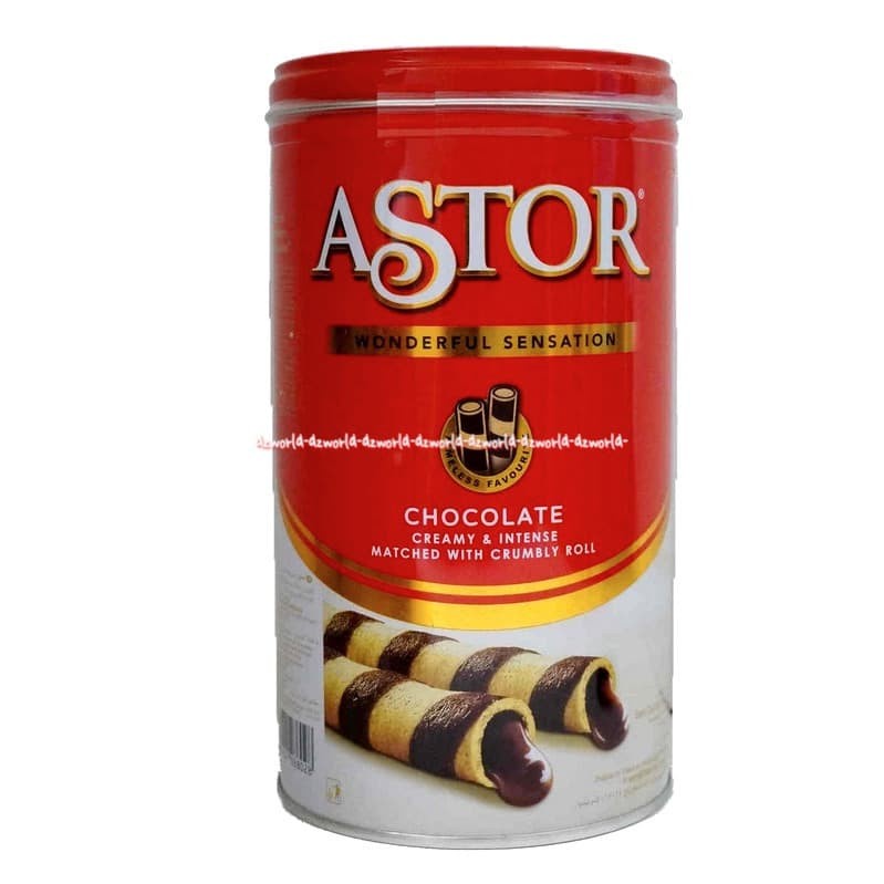 Astor Chocolate Wafer Stick 330gr Renyah Rasa Coklat Astor Kemasan Kaleng 330 gram Water Stick Chocolate