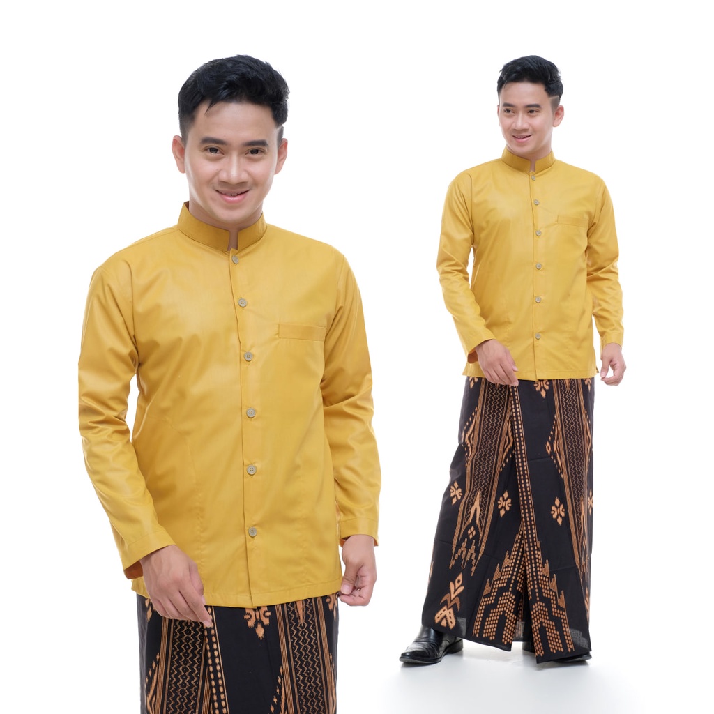 BAJU KOKO HAIBAH MUSTARD POLOS
