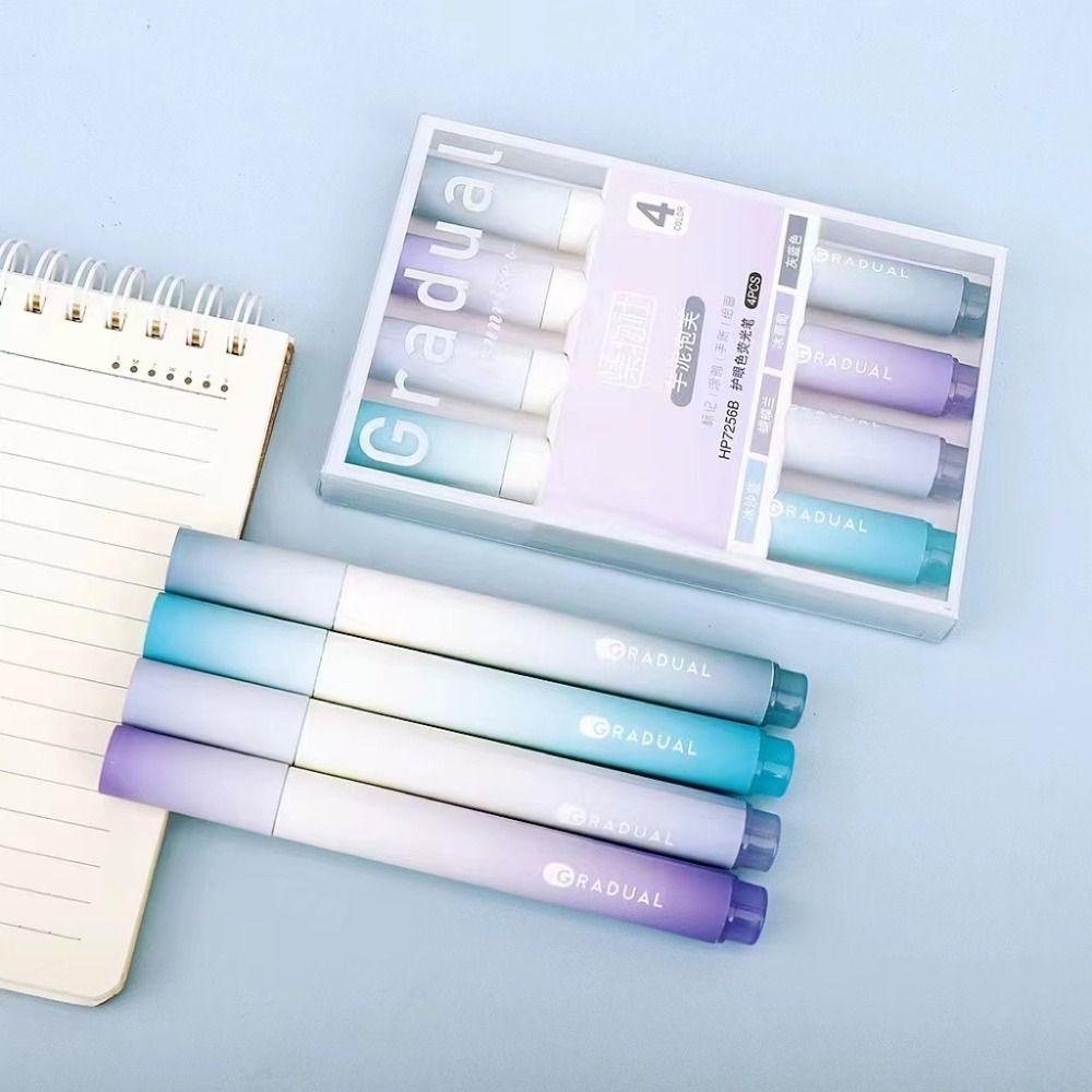 Pena Stabilo Gradual Agustina set Tahan Lama 4 Pcs/set Siswa Stationary Kantor Perlengkapan Sekolah DIY Diary Album Jepang Fluorescent Pen