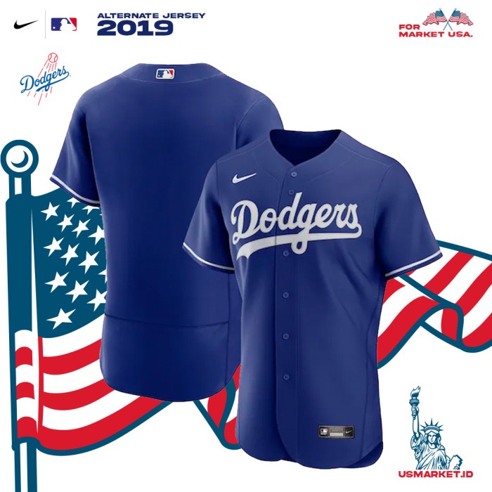 Bisa COD Kaos Jersey Nike Baseball MLB Los Angeles Dodgers Men Original Jersey Original Asli